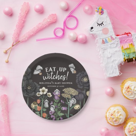 おもしろい食べウィッチのハロウィーン赤ちゃんシャワー ペーパープレート (パーティー)