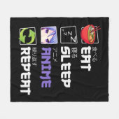 おもしろい食べスリーアニメREPEAT日本マンガギフト フリースブランケット (正面(横))