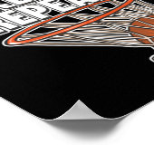 おもしろい食べスリープバスケットボール中継スポーツコーチプレー ポスター (角)