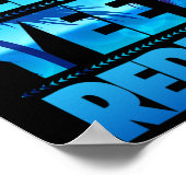 おもしろい食べスリープYetリピートヴィンテージ ポスター (角)