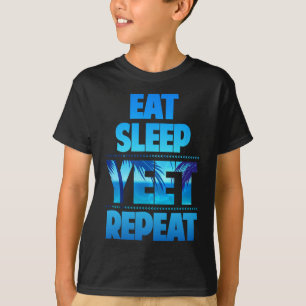 おもしろい食べスリープYetリピートヴィンテージ Tシャツ