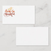 おもしろい食べドリンクと感謝の気持ち プレイスカード (正面/裏面)