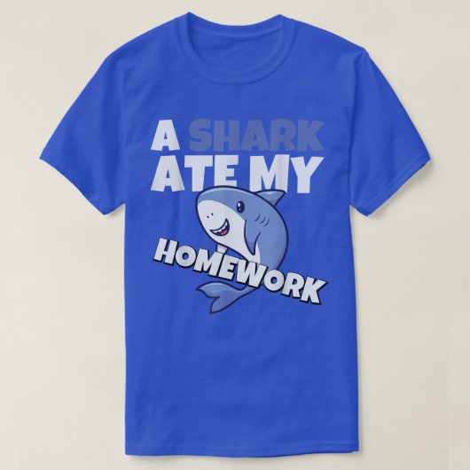 おもしろい食べ宿題学校児童先生 Tシャツ (デザイン正面)