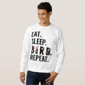 おもしろい食べ寝鳥リピーター スウェットシャツ (正面フル)