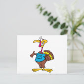 おもしろい食べ牛の七面鳥 ポストカード (スタンド正面)