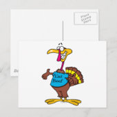 おもしろい食べ牛の七面鳥 ポストカード (正面/裏面)