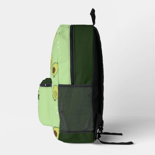 おもしろい食べ物かわいいアボカドの子供の名前 プリントバックパック (右)