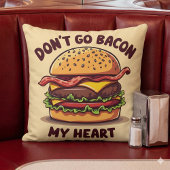 おもしろい食べ物パロディベーコン好きチーズバーガー クッション