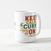 おもしろい食べ物マグ保- Calm & Spice On コーヒーマグカップ (正面右)