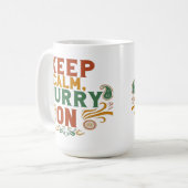 おもしろい食べ物マグ保- Calm & Spice On コーヒーマグカップ (正面左)