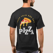 おもしろい食べ物Tシャツ おいしいピザを食べよう Tシャツ (裏面)