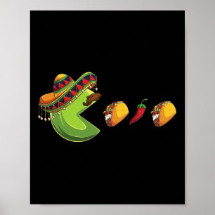 おもしろい食べ物Tacos Cinco De Mayo Boys Kids Woman M ポスター