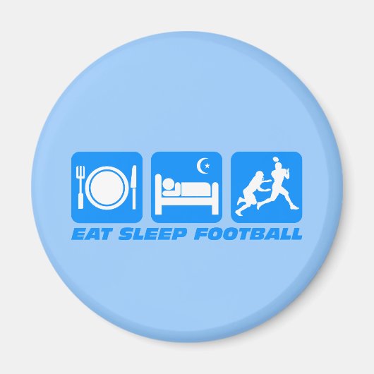 おもしろい食べ眠サッカー マグネット (正面)