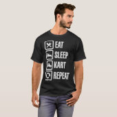 おもしろい食べ眠kart karting gokarts repeat kid tシャツ (正面フル)