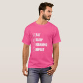 おもしろい食べ睡眠麻雀リピート Tシャツ (正面フル)