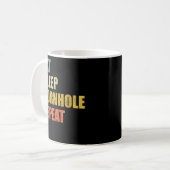 おもしろい食べSleep Cornhole Repeat コーヒーマグカップ (正面左)