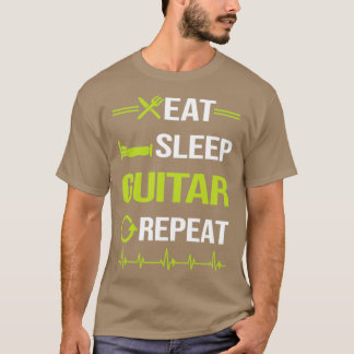 おもしろい食べSleep Repeat Guitar Guitarist Tシャツ