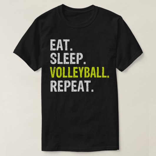 おもしろい食べSleep Volleyball Repeat Gift Tシャツ (デザイン正面)