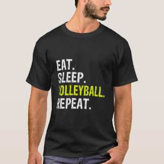 おもしろい食べSleep Volleyball Repeat Gift Tシャツ
