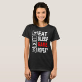 おもしろい食べTシャツのスリープ Tシャツ (正面フル)
