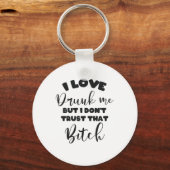 おもしろい飲引用文女性ワインパーティー恋人ギフト キーホルダー (正面)