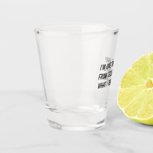 おもしろい飲引用文 ショットグラス (左)