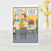 おもしろい飲顔インCake誕生日 カード (黄色い花)