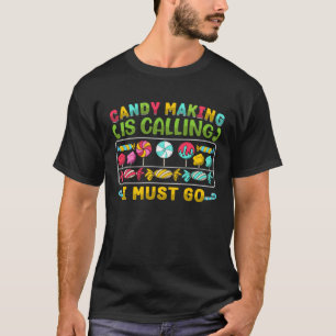 おもしろい飴作り菓子作り菓子L Tシャツ