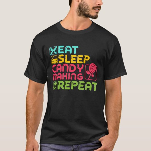 おもしろい飴作り菓子作り菓子L Tシャツ (正面)