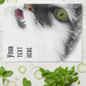 おもしろい飼い猫 キッチンタオル (折り畳み)