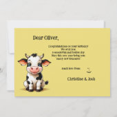 おもしろい飼育動物かわいい誕生日 カード (裏面)