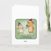 おもしろい飾のクリスマス シーズンカード (裏面)