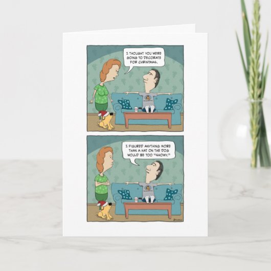 おもしろい飾のクリスマス シーズンカード (正面)