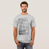 おもしろい養育海賊引用文海賊船 Tシャツ (正面フル)
