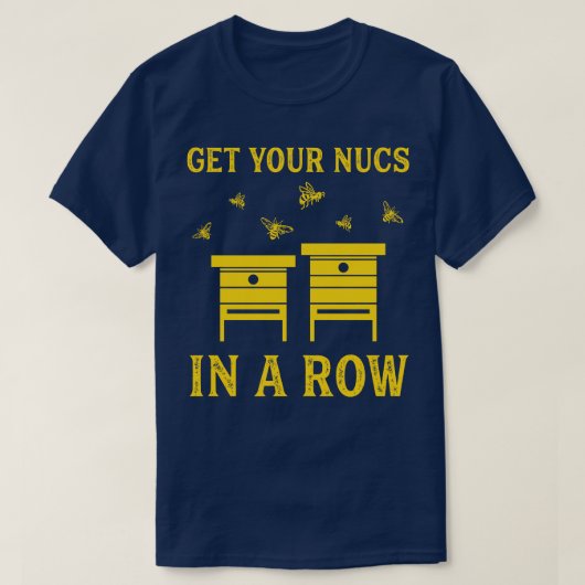おもしろい養蜂ハイブNucs Tシャツ (デザイン正面)