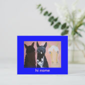 おもしろい馬カスタマイズ板 ポストカード (スタンド正面)