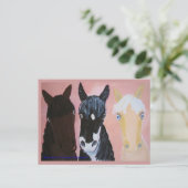 おもしろい馬カスタマイズ板 ポストカード (スタンド正面)