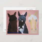 おもしろい馬カスタマイズ板 ポストカード (正面/裏面)