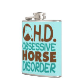 おもしろい馬好きウマ科のティール（緑がかった色） フラスク (左)