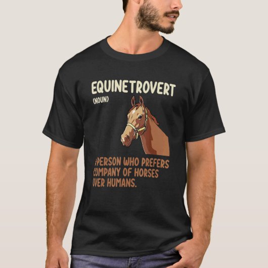 おもしろい馬筒ラシンの定義 Tシャツ (正面)