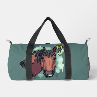 おもしろい馬 ダッフルバッグ