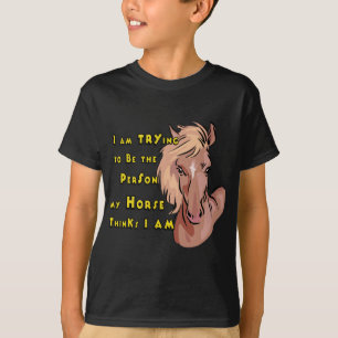 おもしろい馬 Tシャツ
