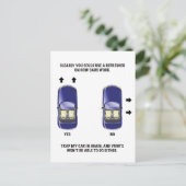 おもしろい駐車違反のメモ ポストカード (スタンド正面)