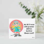 おもしろい駐車違反のメモ ポストカード (スタンド正面)