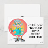 おもしろい駐車違反のメモ ポストカード (正面/裏面)