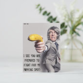 おもしろい駐車違反のメモ ポストカード (スタンド正面)