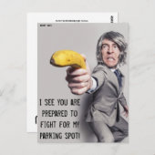 おもしろい駐車違反のメモ ポストカード (正面/裏面)