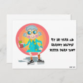 おもしろい駐車違反のメモ ポストカード (正面/裏面)