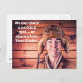 おもしろい駐車違反のメモ ポストカード (正面/裏面)