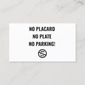 おもしろい駐車違反のメモ 名刺 (裏面)